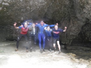 The courageous few at the other end of Cave Stream